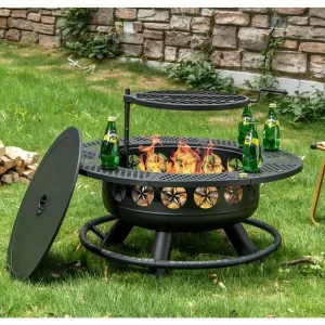36 Inch Fire Pit with Cooking Grill.