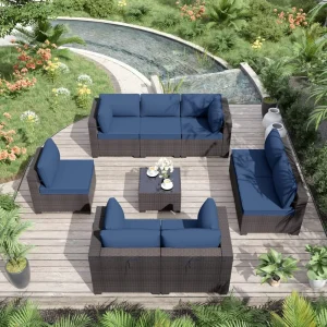 9 Pieces Outdoor Patio Furniture
