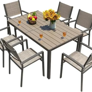 Patio Dining Set 7 Pieces Outdoor Furniture