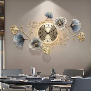 Large Metal Wall Clocks with Led Light